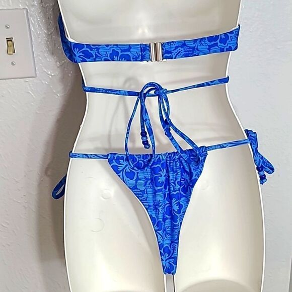 Fashion Nova Swim Bikini, Size Medium,  Light Blue, NWT - Picture 6 of 8